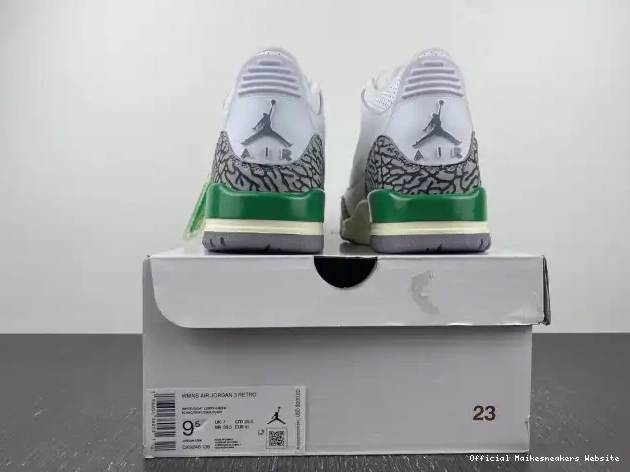 Official Maikesneakers Jordan Green CK9246-136 (W) Retro 3 Lucky 0504